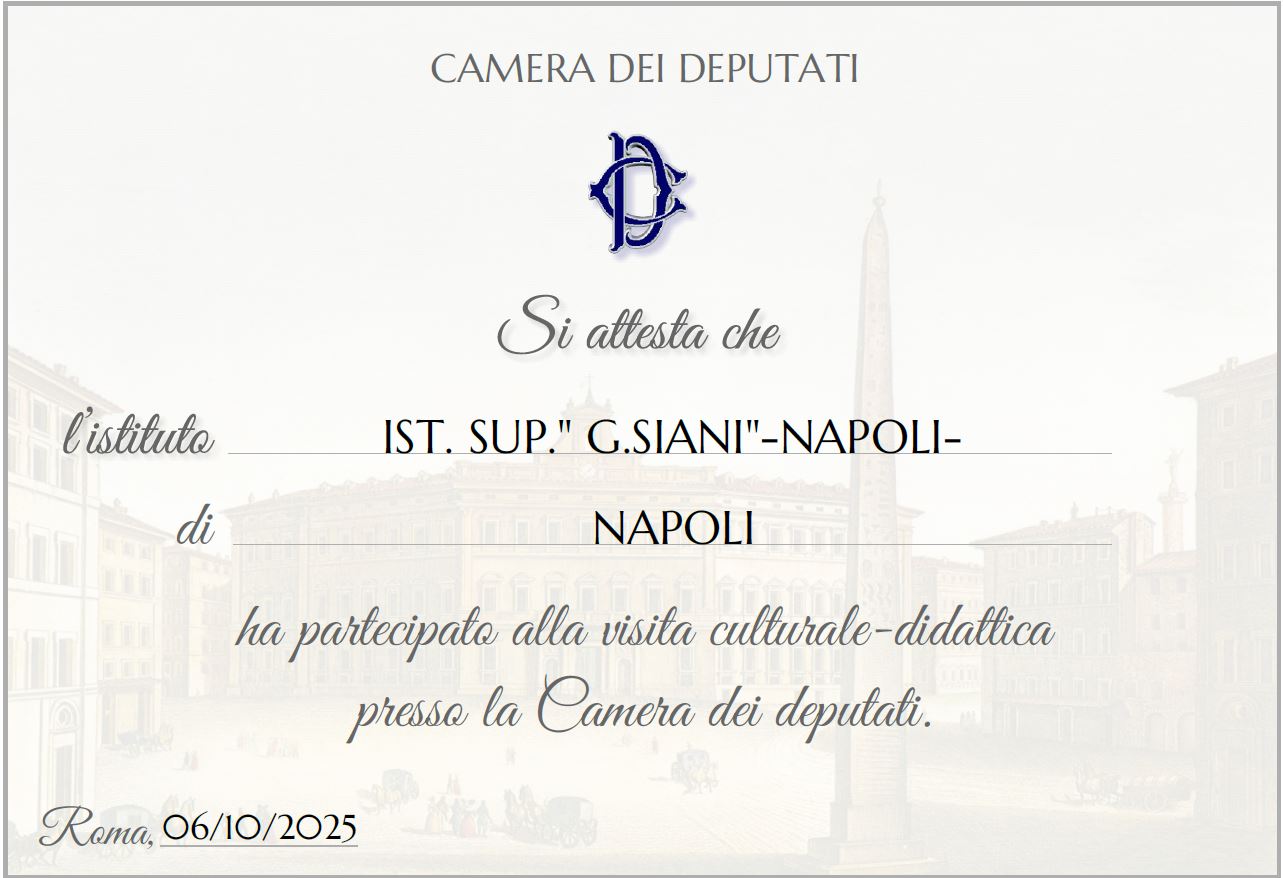Attestato di partecipazione